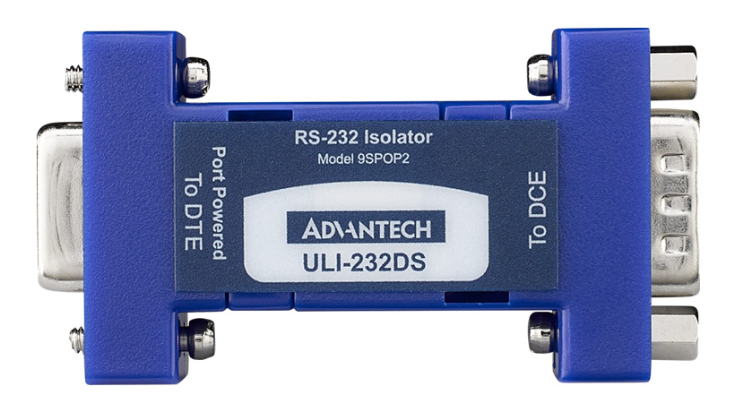 ULI-232DS - 9 PIN RS-232 Isolator, DB9 Male to DB9 Female, Port Powered